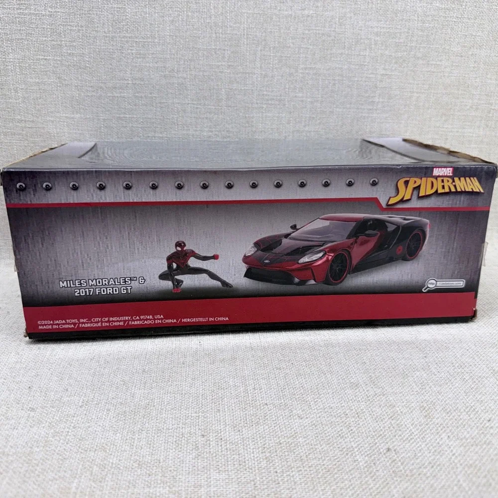 Jada Marvel Spider-Man Miles Morales 2017 Ford GT 1:24 Die-Cast Car and Figure